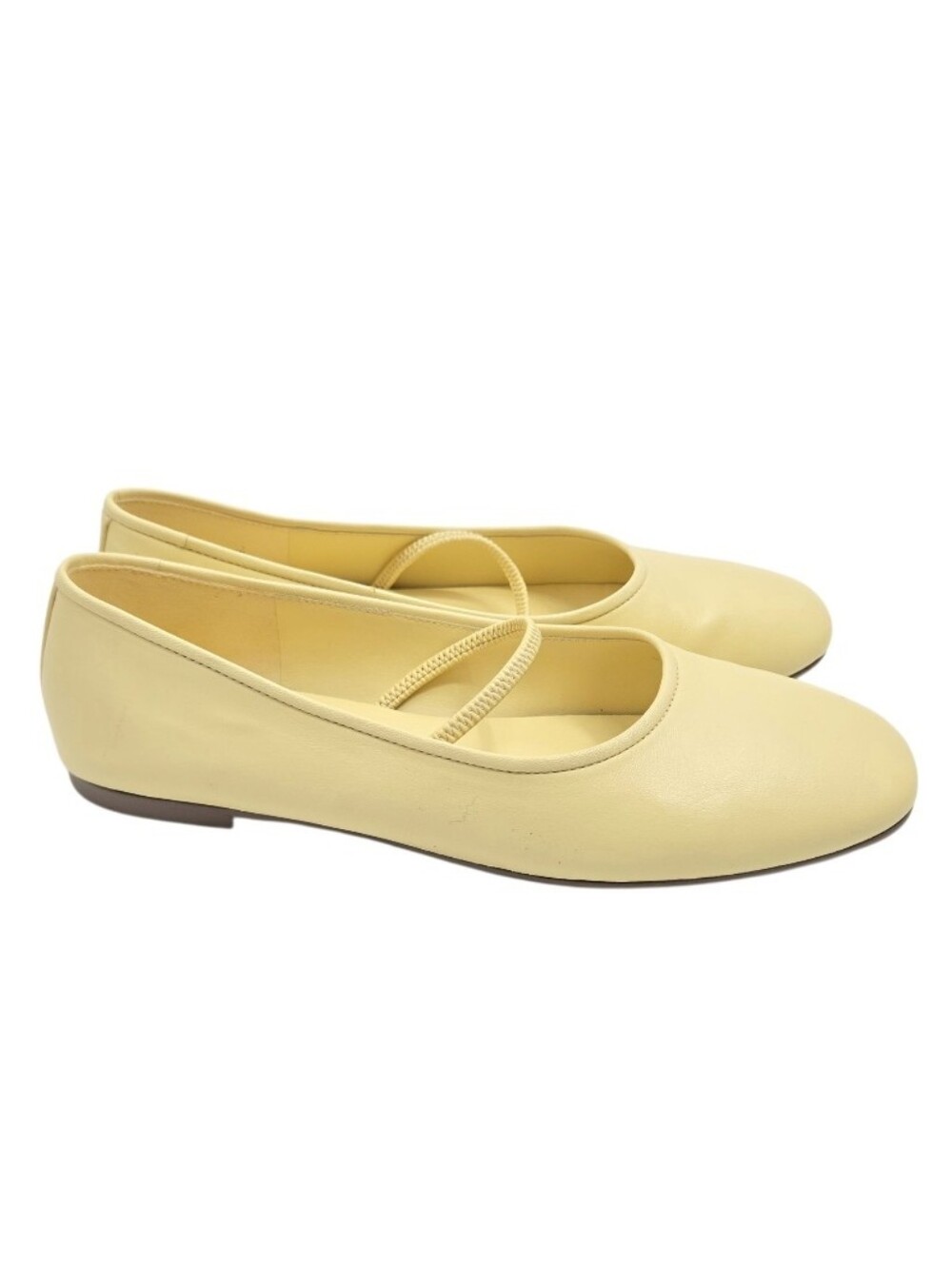 Everlane The Day Mary Jane Butter Yellow Napa Leather Square Toe